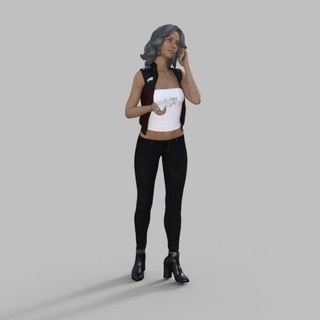 niña tl01c personaje figura hembra humano hombre minifigura cuerpo personas 3d print model - Mito3D
