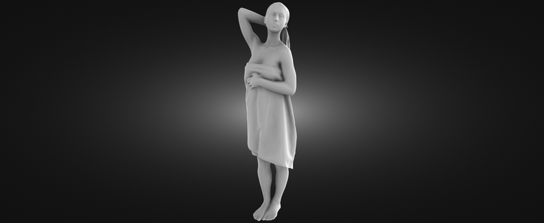 fille serviette art mode décor femme homme conception intérieur décoration cadeau jouets maison Accueil sculpture figurine statuette buste hentai anime dessin animé 3d print model - Mito3D