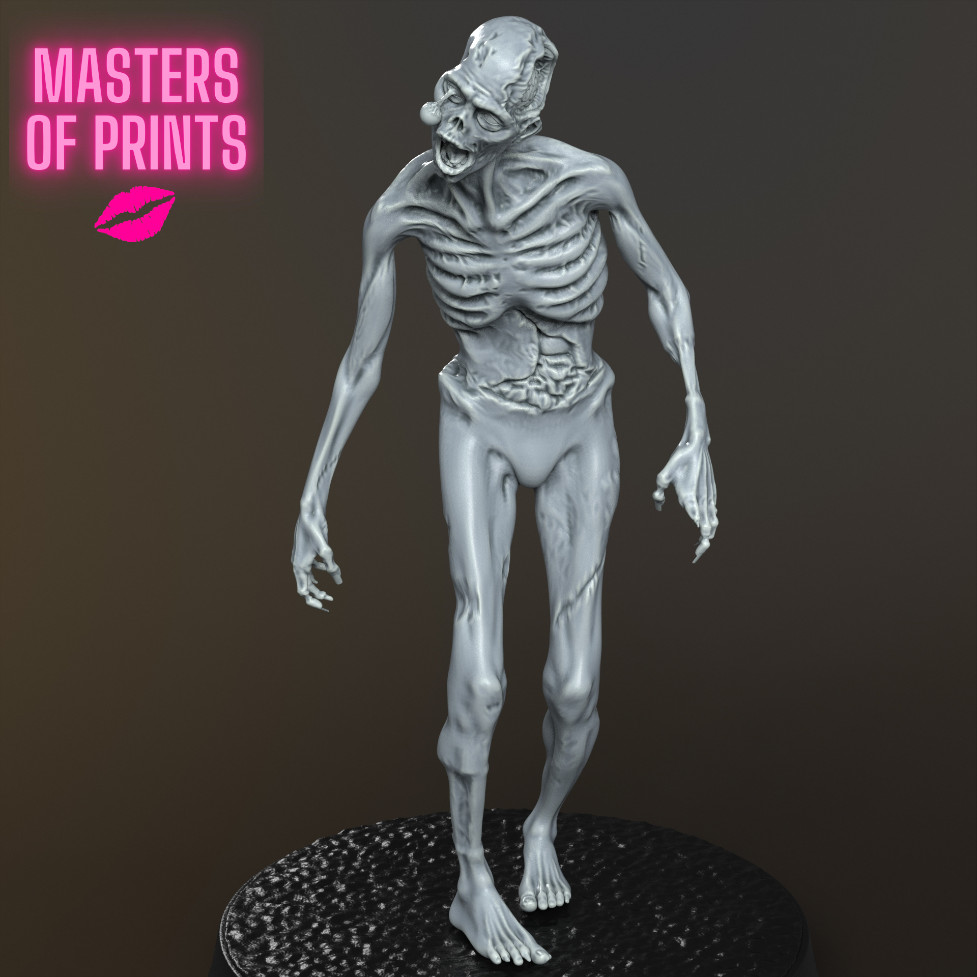girls & zombies - zombie brain - erotic miniature 75 mm scale female zombie 75mm sfw erotic nsfw pinup  3D print model - Mito3D