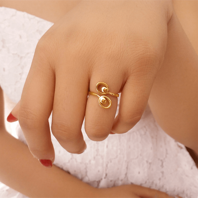 meninas lindo 3d anel joalheria 3dprinted projeto moda ouro dourado jóia jóias impressão imprimível prototipagem argolas prata 3d print model - Mito3D
