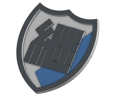 girls und panzer shield patch Art and logo 3d print model - Mito3D