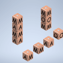 dato portachiavi vari anycubic3d anello per chiavi cubo mamma ender 3d print model - Mito3D