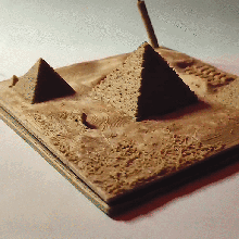 Giza piramitler diyorama tütsü Çubuk Kulp destek piramit Mısır keops firavun Mısırlı brülör sphynx 3d print model - Mito3D