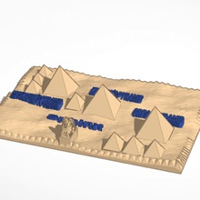 giza pyramid architecture egypt 3d print model - Mito3D