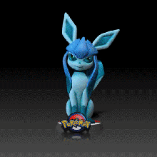 Glaceon eevee evolution pok seg estatueta 3d impressão modelo evolução brinquedo Pokémon Nintendo bebê plantador casa jogos anime figura 3d print model - Mito3D