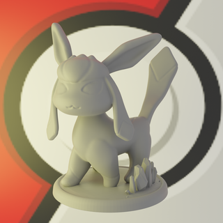 glaceon Chibi Eis Pokémon Zahl Pokedex 3d print model - Mito3D
