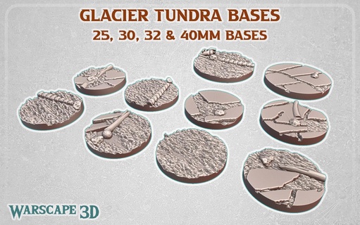 glacier tundra fantasy football bases pitch field bowl stadium dugout blood mud ice cracked 3d print model - Mito3D