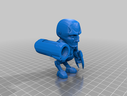gladiator mini-figure beta collectible cyborg model phalanx quake 2 quakecon railgun strogg toy creatures 3d print model - Mito3D