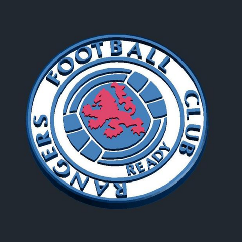 glasgow rangers fc logo divers 3D print model - Mito3D