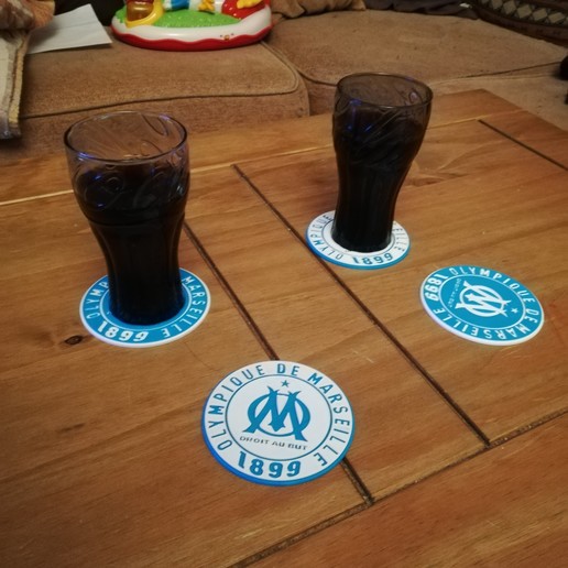 glass om marseille crest olympic 3D print model - Mito3D
