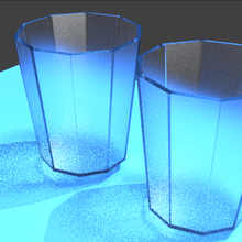 glass various kitchen kitchenware transparent juice hexagon 3d print model - Mito3D