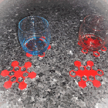 bicchiere decorazione sottobicchiere Casa aperitivo Favo tangenti tazza 3d print model - Mito3D