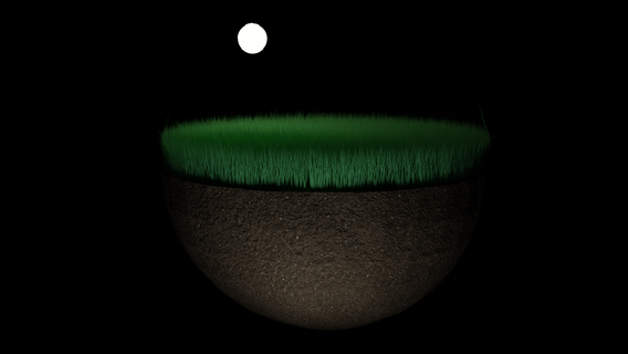 glass ball moon night earth blender 3d print model - Mito3D