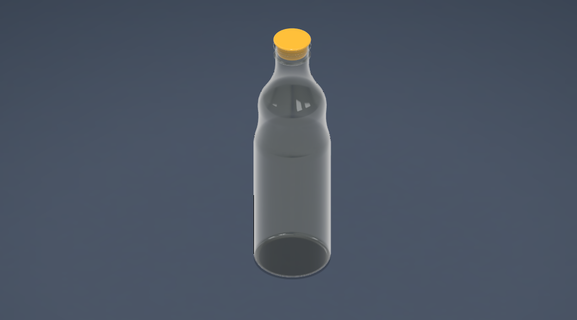bicchiere bottiglia tappo 3d print model - Mito3D