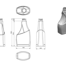 glass cleaner bottle 500 hdpe tool 3d print model - Mito3D
