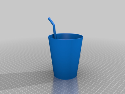 bicchiere potabile cannuccia fatti in casa succo fatto Italia latte particolare acqua cucina cenare 3d print model - Mito3D
