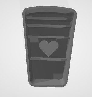 vaso corazón Galleta cortador figura café animado 3d print model - Mito3D