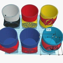 vidro super herói vasos óculos Super heroi cozinha_dining 3d print model - Mito3D