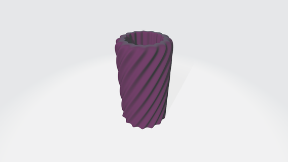 glass vase spiral 002 mug 3d print model - Mito3D