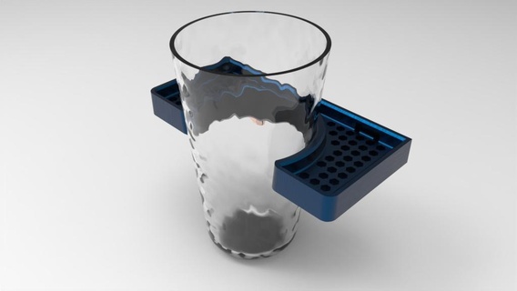 glass wallmount bathroom 3d print model - Mito3D