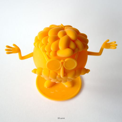 glasses guy Arte juguete miniatura dibujos animados 3D print model - Mito3D