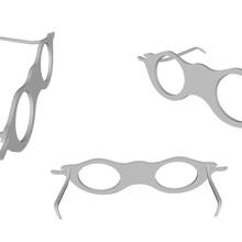 glasses fashion design eyes 3d print model - Mito3D