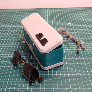 glasses case 2 eyeglasses holder sunglasses box 3d print model - Mito3D
