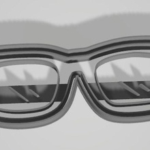 óculos massa cortador Sol biscoito praia 3d print model - Mito3D