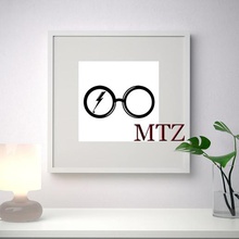 2d gözlük harry potter duvar heykel ev deco 3d print model - Mito3D