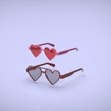 glasses heart shaped style couple 3d print model - Mito3D