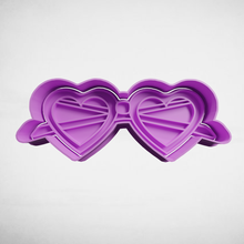glasses heart cookie cutter cutters stl molds 3d print model - Mito3D