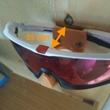 óculos suporte parede fixo m4 parafusos lunetas monte organização 3d print model - Mito3D