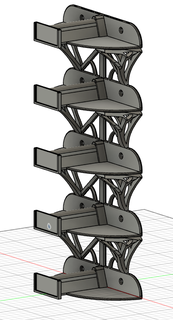 Brille Halter Unterstützung Mauer Montage Beschriftung Oberfläche 3d print model - Mito3D