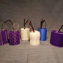 bicchieri titolari titolare supporto pneumatico tortuoso spirale corda ananas Ingranaggio 3d print model - Mito3D