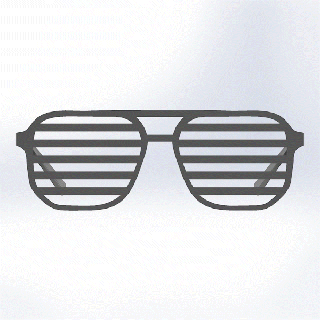 Gözlük gözlükler kişiler optik çerçeve göz delta024 oyuncak yüksek poli Güneş cnc peice gözlük Google moda şeftali martı 3d print model - Mito3D