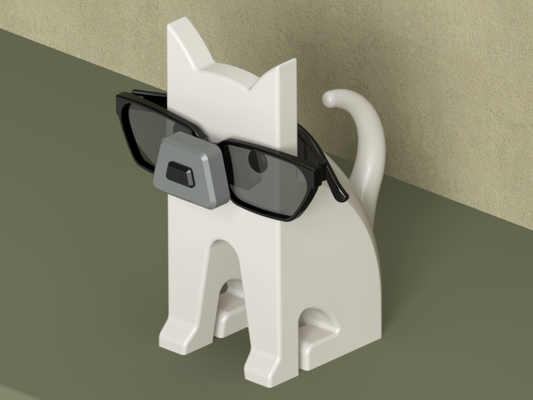 lentes estante soporte gato perro animal 3d print model - Mito3D