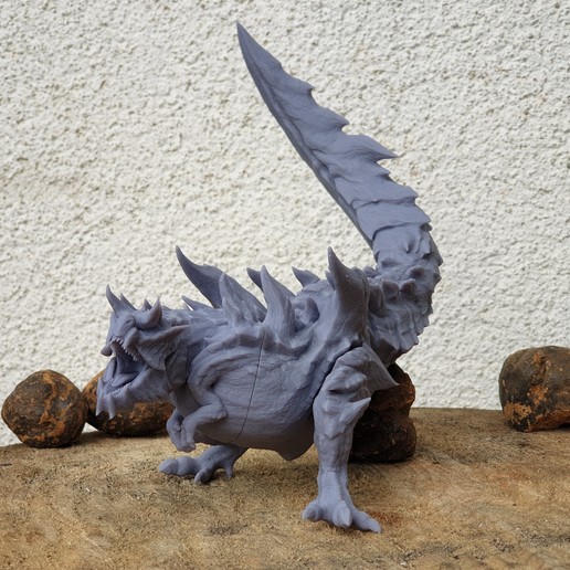 Glavenus Schwert beschattet Drachen Spiel Monster Jäger 3D print model - Mito3D