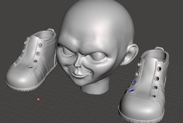 tal glenda kopf+schuhe samen de chucky terror grusel unheimlich halloween decoraci pel cula modelo 3d impresi detalllado arte coleccionable juguete animaci design 3d print model - Mito3D