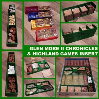 glen ii 2 chronicles + highland games ext insert organizer inlay boardgame board game 3d print model - Mito3D