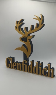 glenfiddich logo glenfiddich whisky logo regalo 3d print model - Mito3D