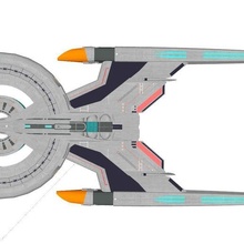 Glenn Klasse überholen Kanon Modell 3d drucken scifi Star Trek Schiedsrichter Raumschiff druckbar glennklasse 3d print model - Mito3D
