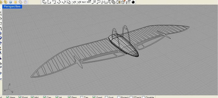 glider model pcb template 3d print model - Mito3D
