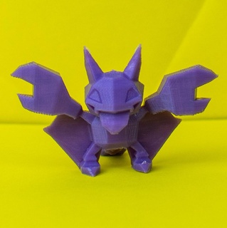 gligar poli Pokémon low poly pobre lapidado gen 2 ii geração figura pok seg 3d print model - Mito3D