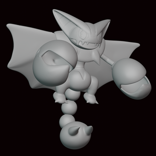 gliscor pokemon figura estatua videojuego videojuegos miniatura escultura arte fan figurilla leyendas arceus diamante perla hisui sinnoh 3d print model - Mito3D