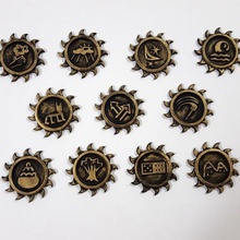 glitch emblemas art del juego para el recuerdo las monedas de insignias 3d print model - Mito3D