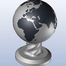 Globus Architektur Erde Planet 3d print model - Mito3D