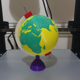 globe earth 3d print model - Mito3D