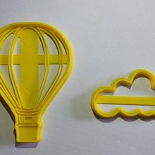 globo aerost tico nube cortante galleta cortador pastel caliente aire 3d print model - Mito3D