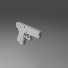 glock18 gun lowpoly 3d print model - Mito3D