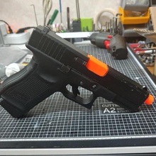 glock19 exterior barril roscado normal airsoft supresor silenciador gbb pistola glock personalizado 3d print model - Mito3D